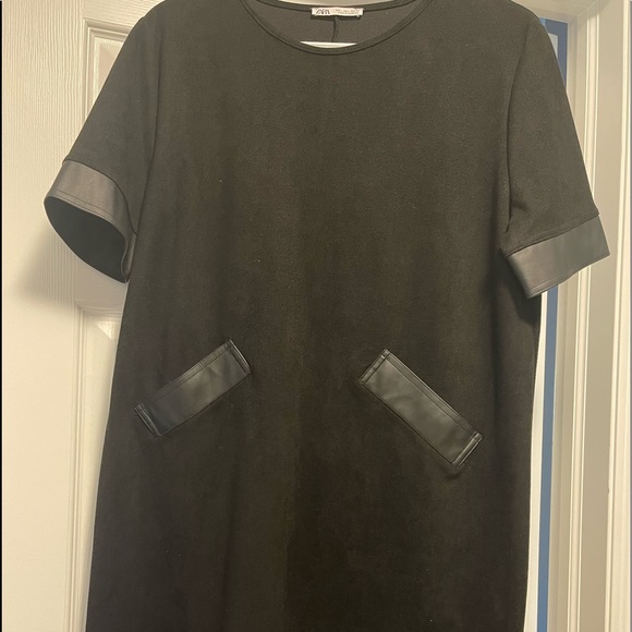 Brand new never worn black faux suede with faux leather pockets - Picture 5 of 8